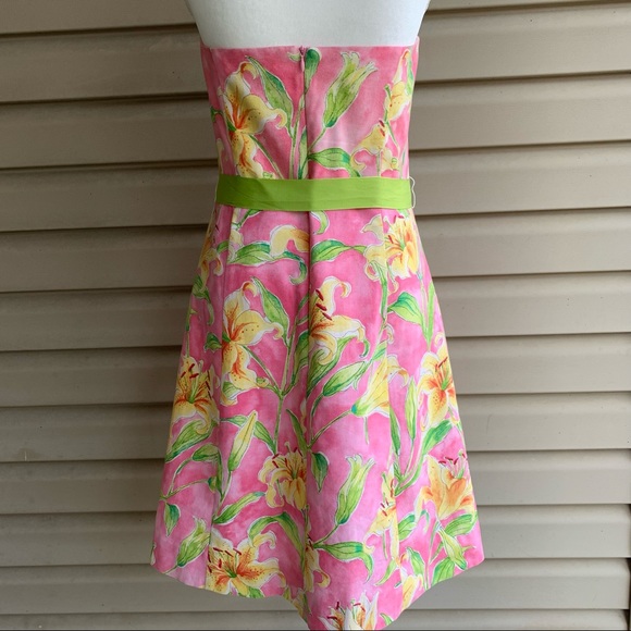 •Molly B.• Preppy Floral Strapless Dress - Size 8 - Picture 6 of 9